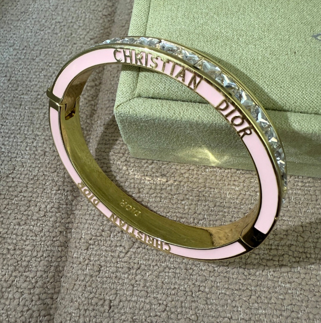CD Logo Statement Bangle Bracelet
