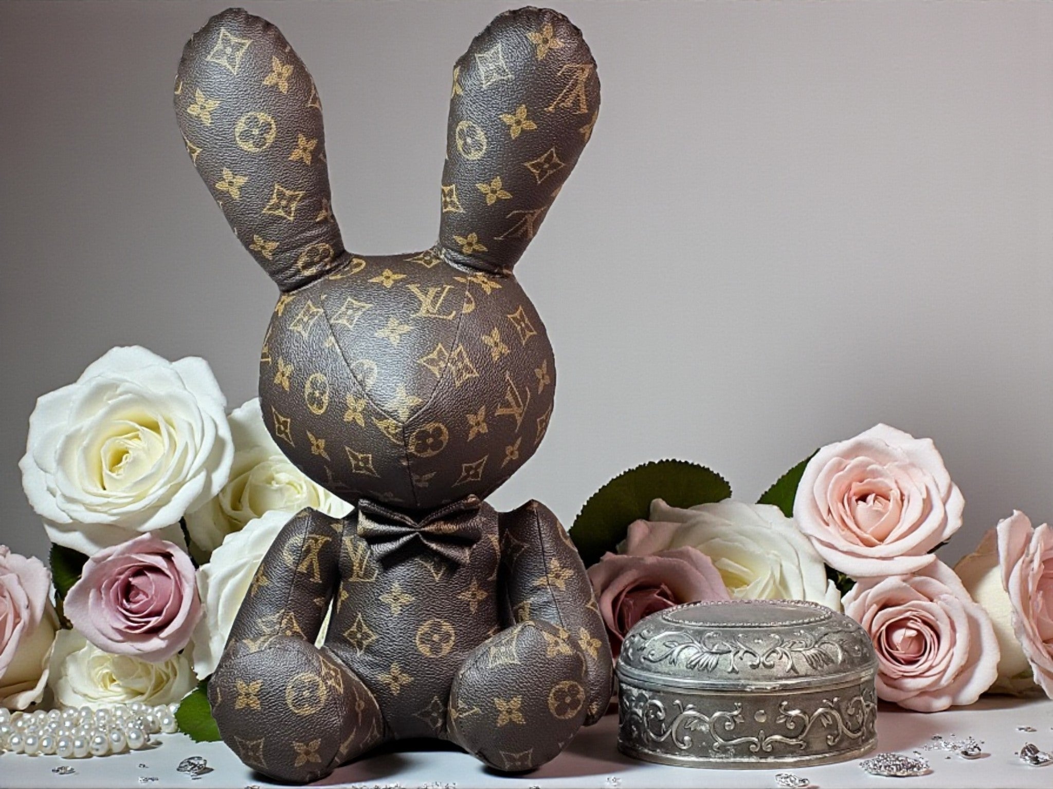Large Plush Stuffed LV Logo Bunny Special Edition 15" Height