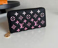 L Logo Black and Pink monogram Long Wallet