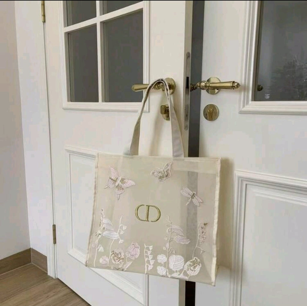 Dior Beautè Butterfly Gold Mesh Large Tote bag Special Edition Mother's day limited release