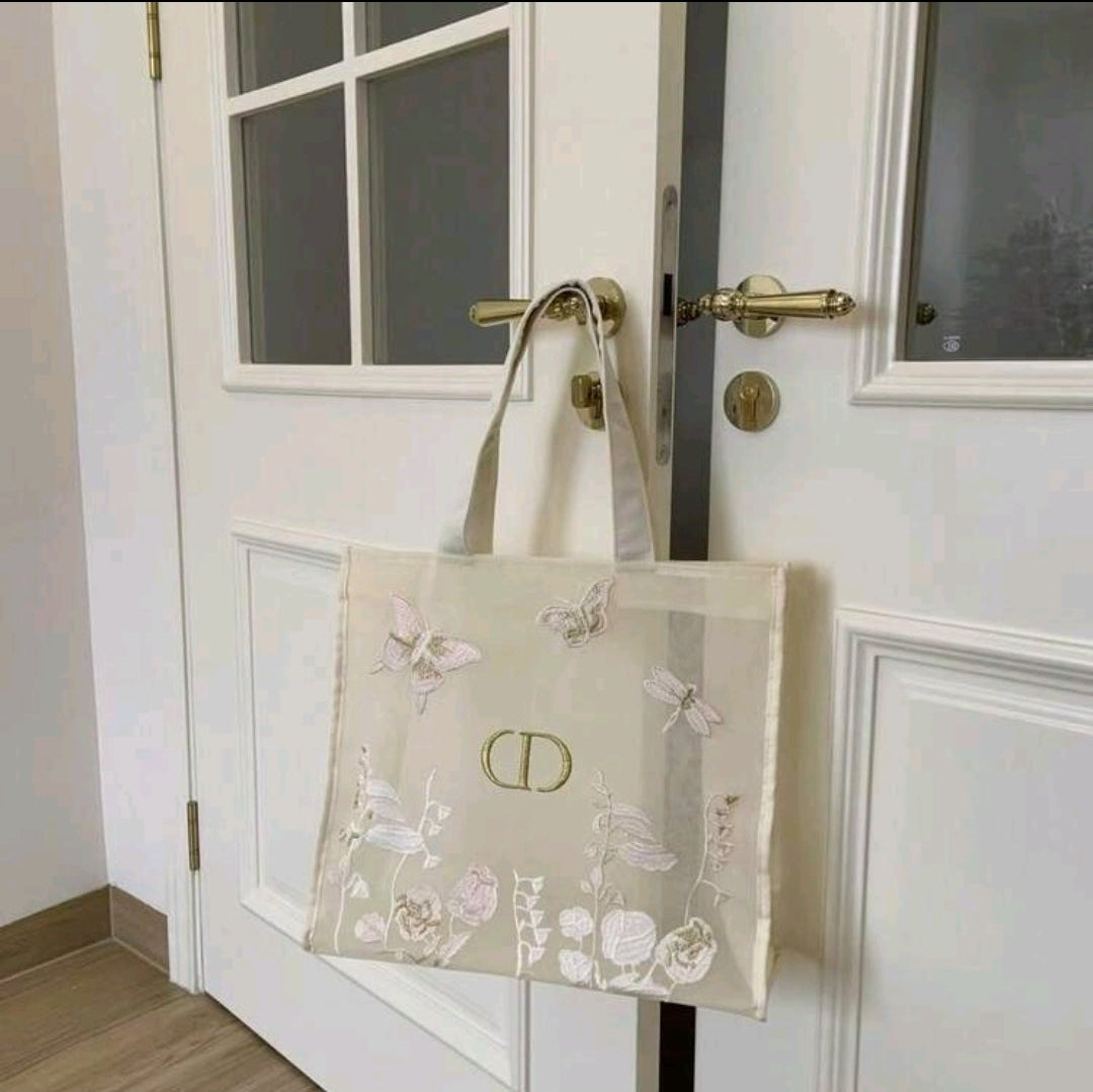 Dior Beautè Butterfly Gold Mesh Large Tote bag Special Edition Mother's day limited release