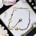 Gold Charm Logo Bracelet