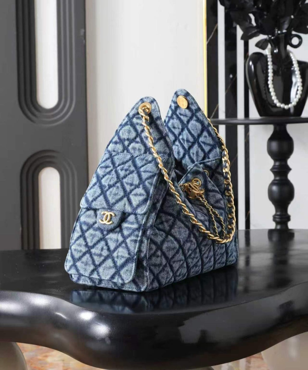 C Logo Luxury Dark Denim Bag