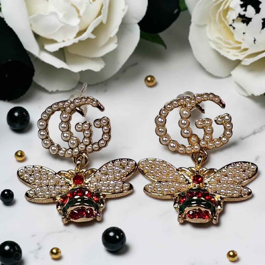 Bee logo Pierced Earrings