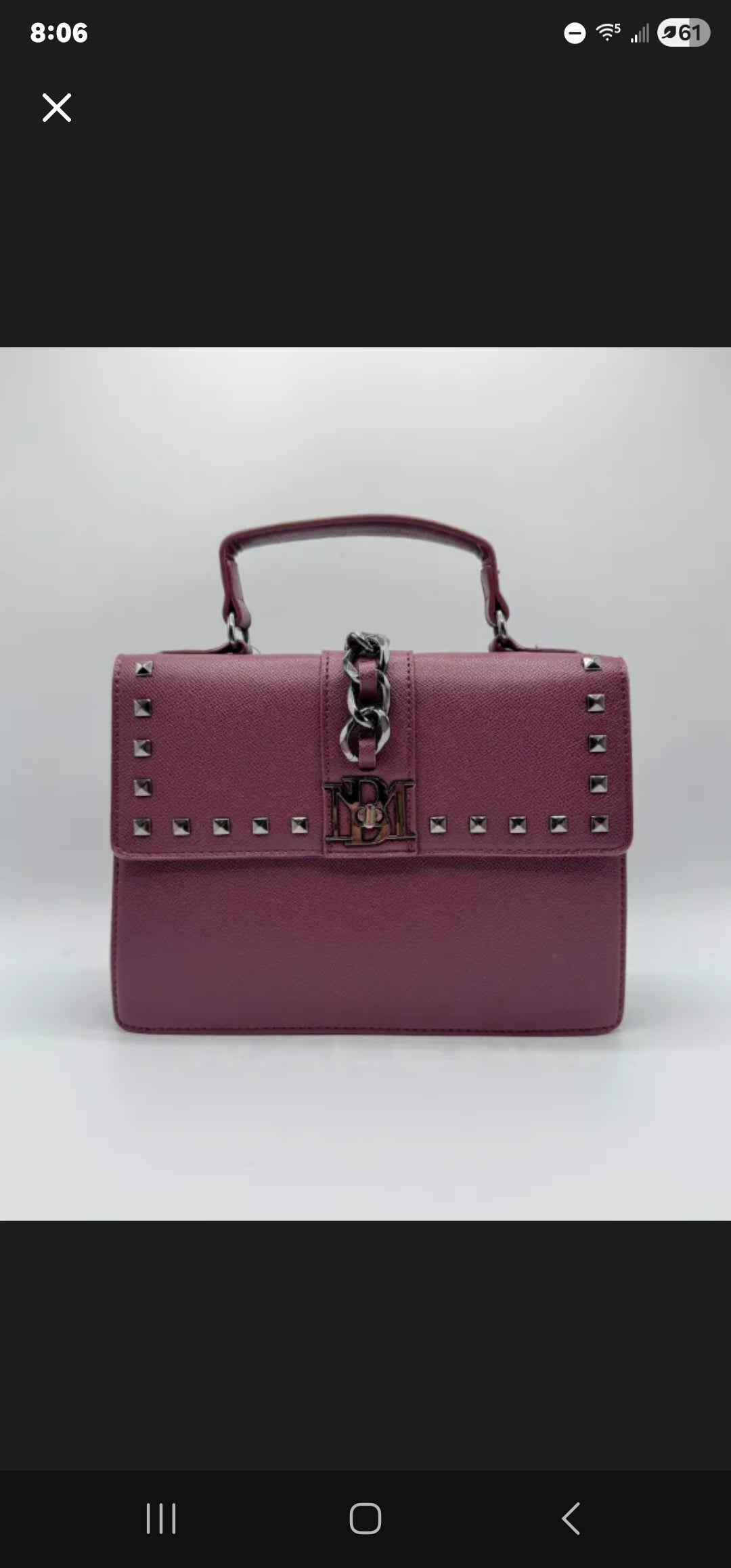 Badgley Mischka Plum/ Deep Mauve Handbag NWT