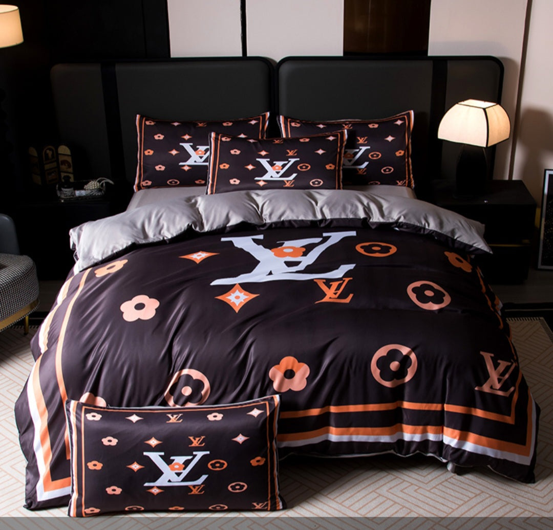 4 Pc Bed Set 100% Cotton King Size
