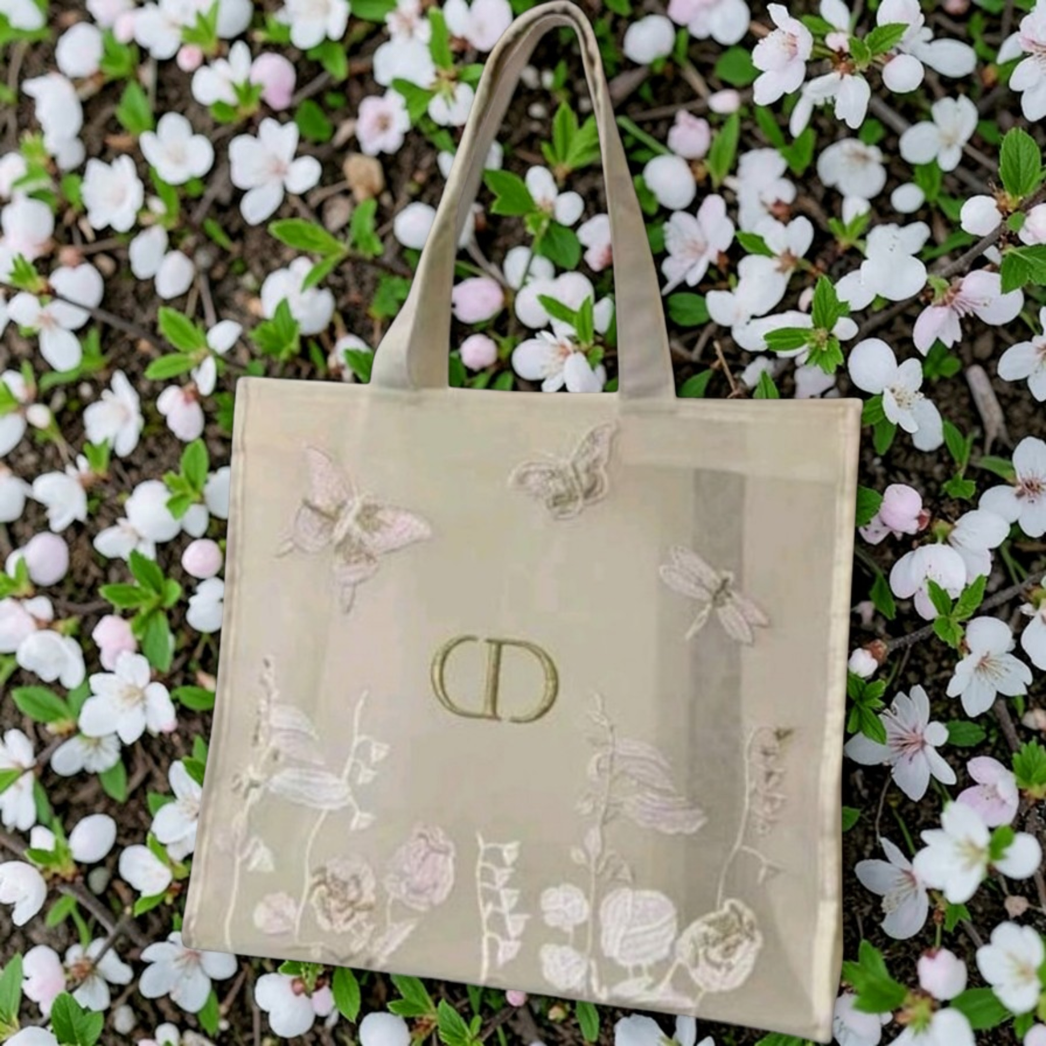 Dior Beautè Butterfly Gold Mesh Large Tote bag Special Edition Mother's day limited release