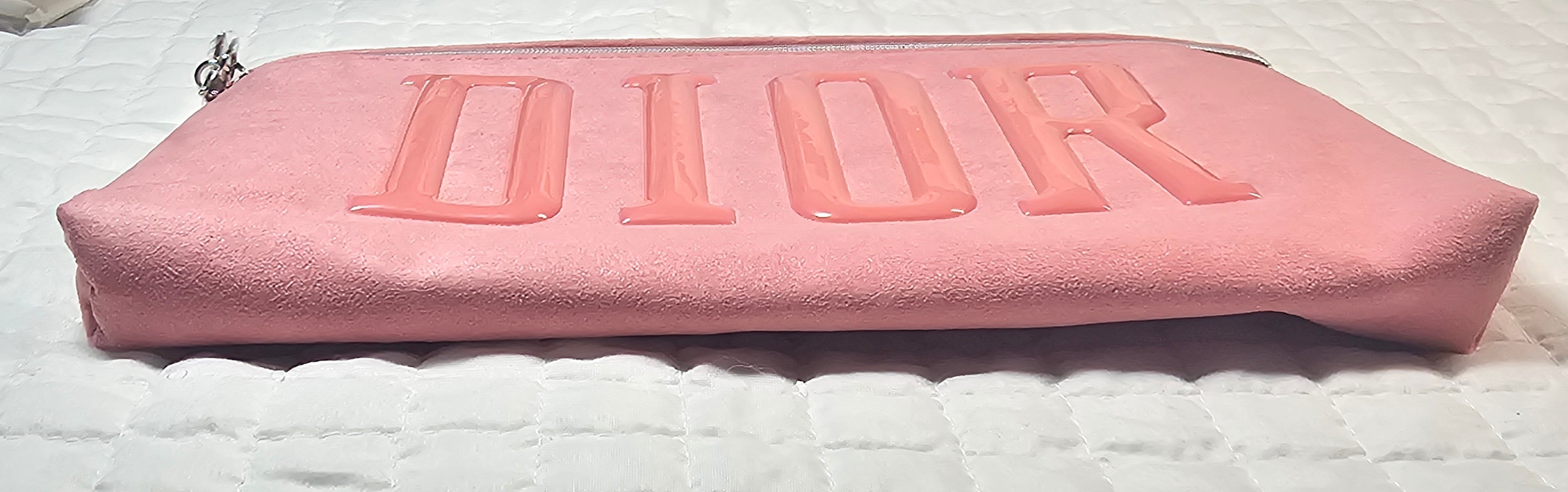 Dior Beautè Blush Pink Puffer Logo Makeup Bag New