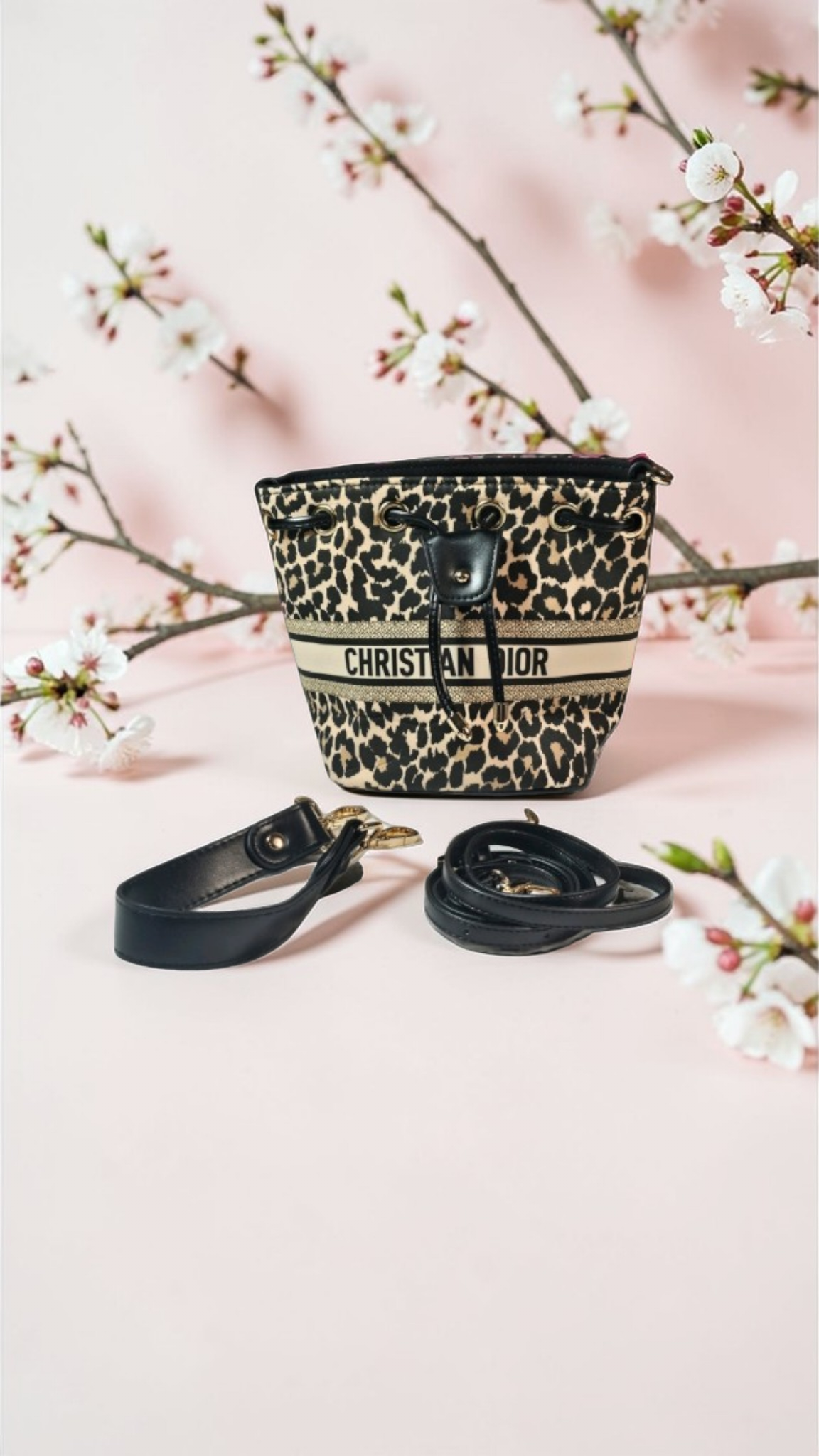 Dior Leopard print Convertible Crossbody Handbag