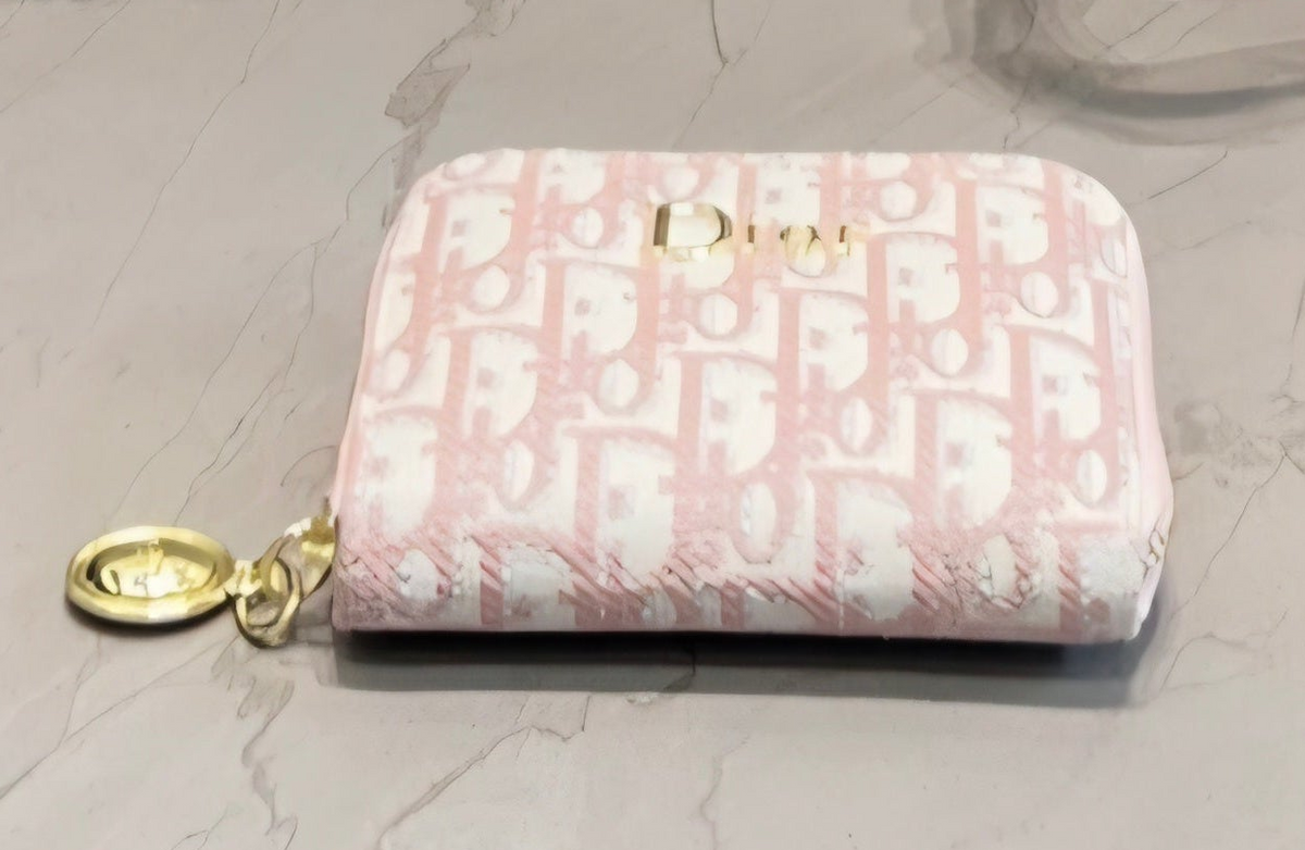 Logo Wallet Pink Monogram Style