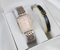 C logo Statement watch Rose Gold styling with stackable bangle Bracelet