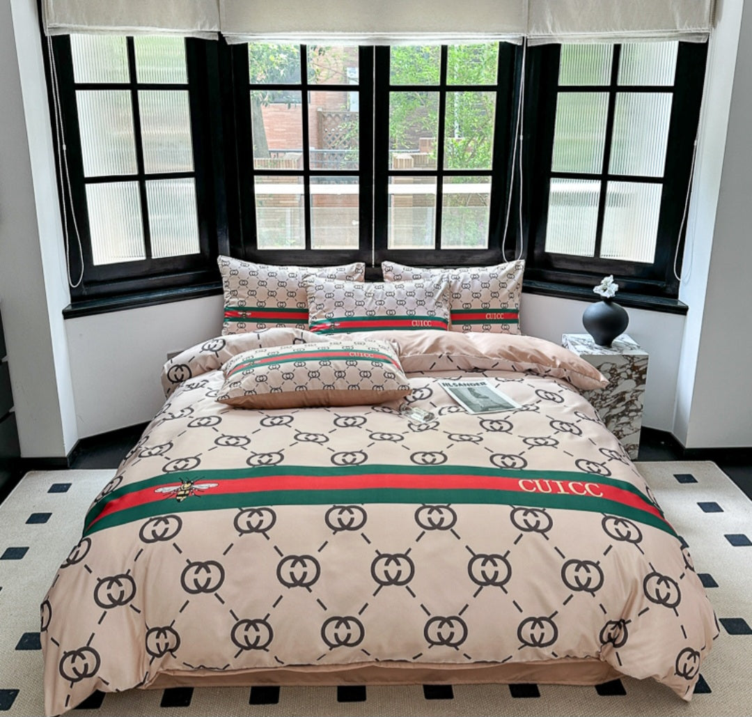 4 Pc Bed Set 100% Cotton King Size