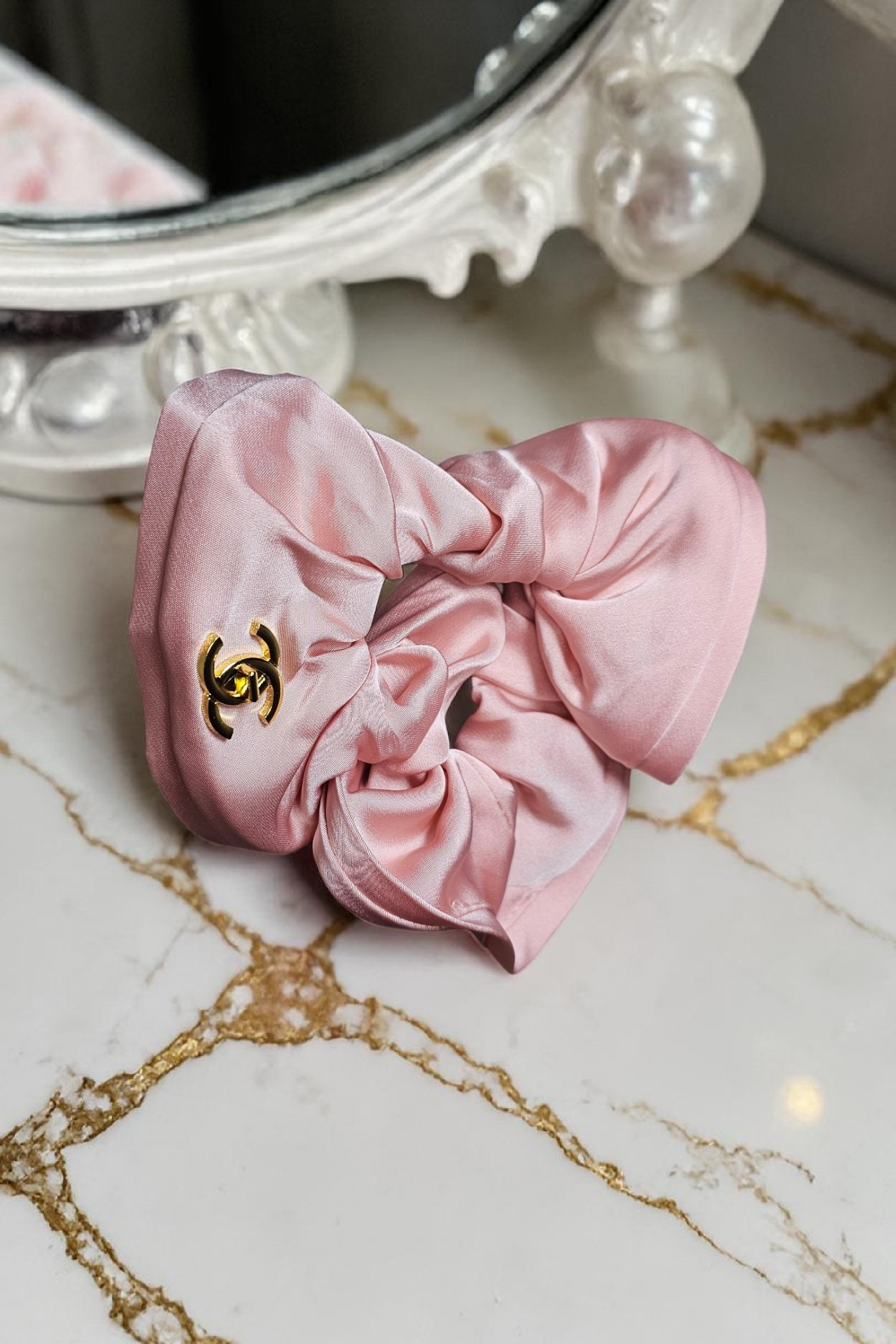 Pink CC Hair Scrunchie