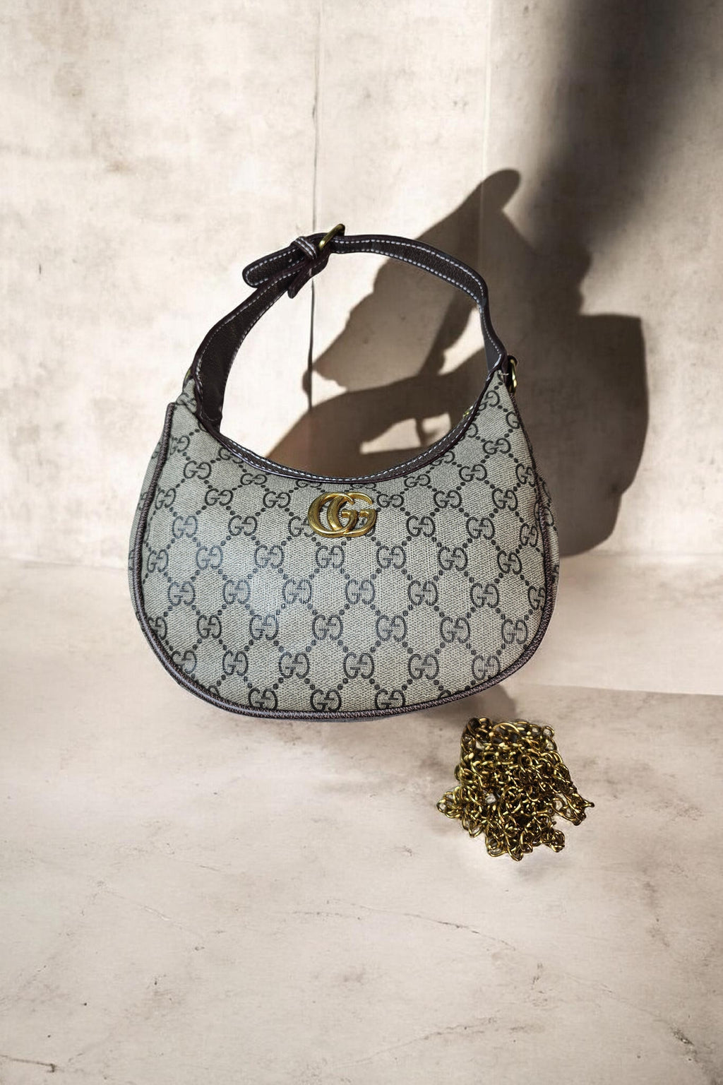 GG Logo Shoulder Bag New Under arm crescent bag