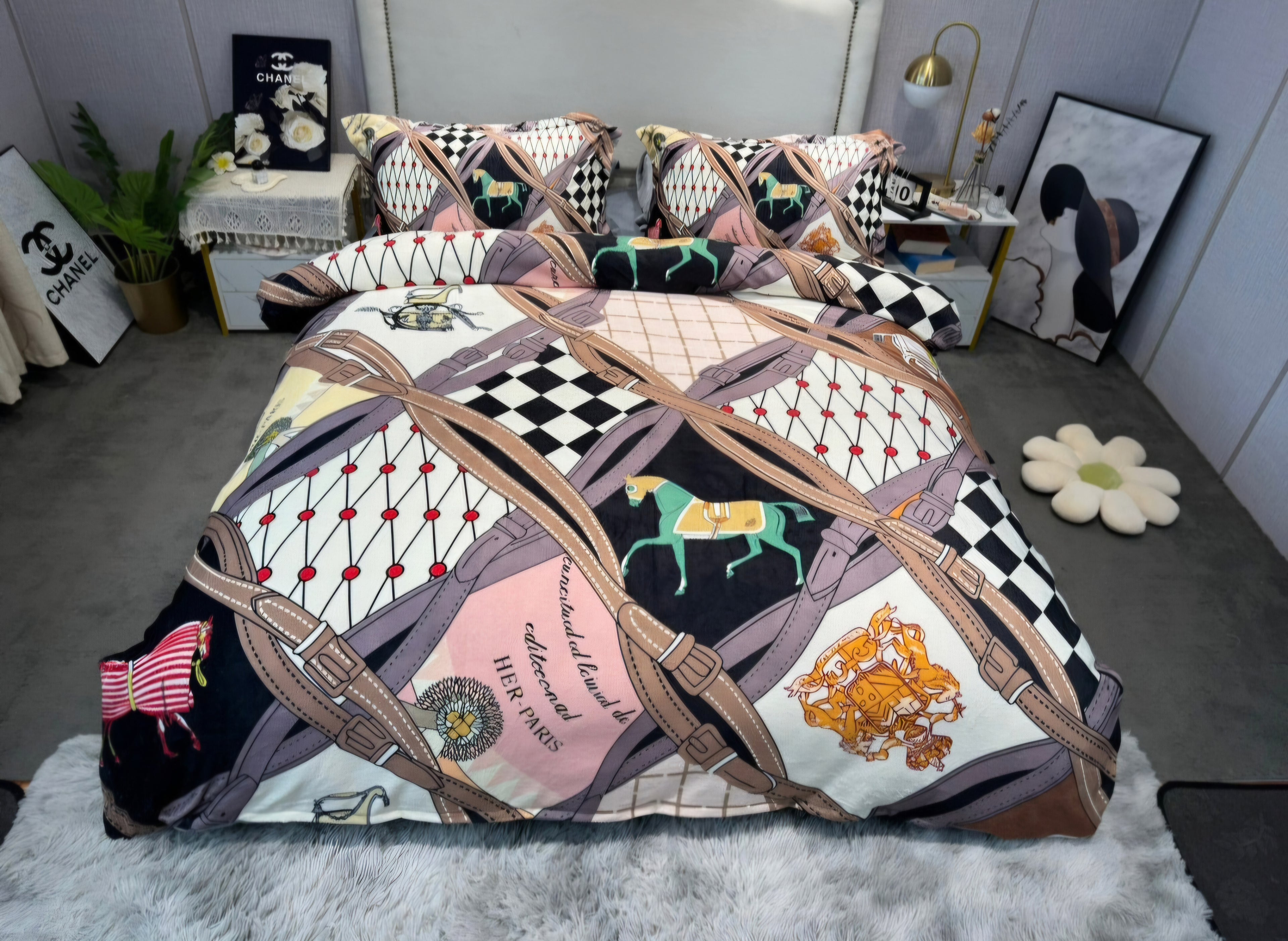100% Cotton Her comforter Set pink multicolor preorder