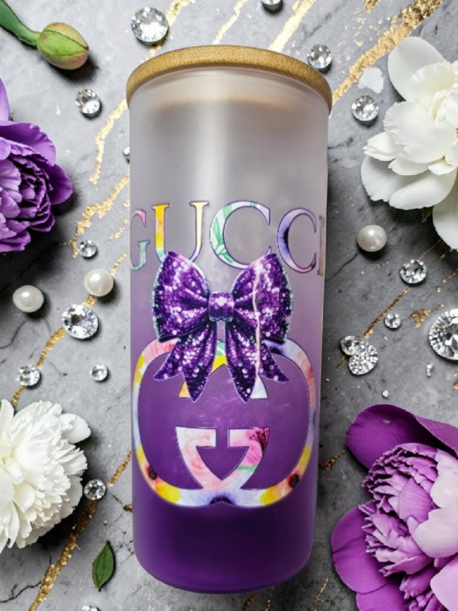 Custom designed Inspired logo Glass Tumbler 20 oz