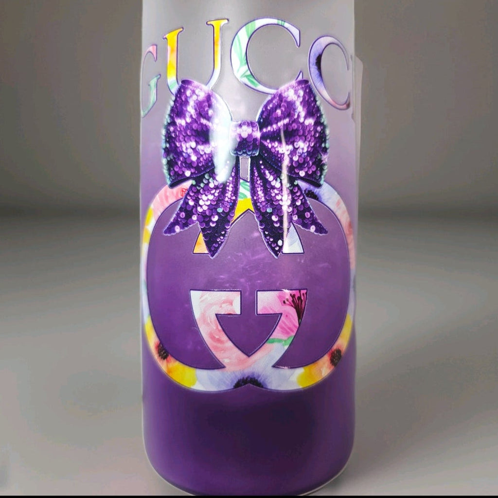 Custom designed Gucci Inspired logo Glass Tumbler 20 oz