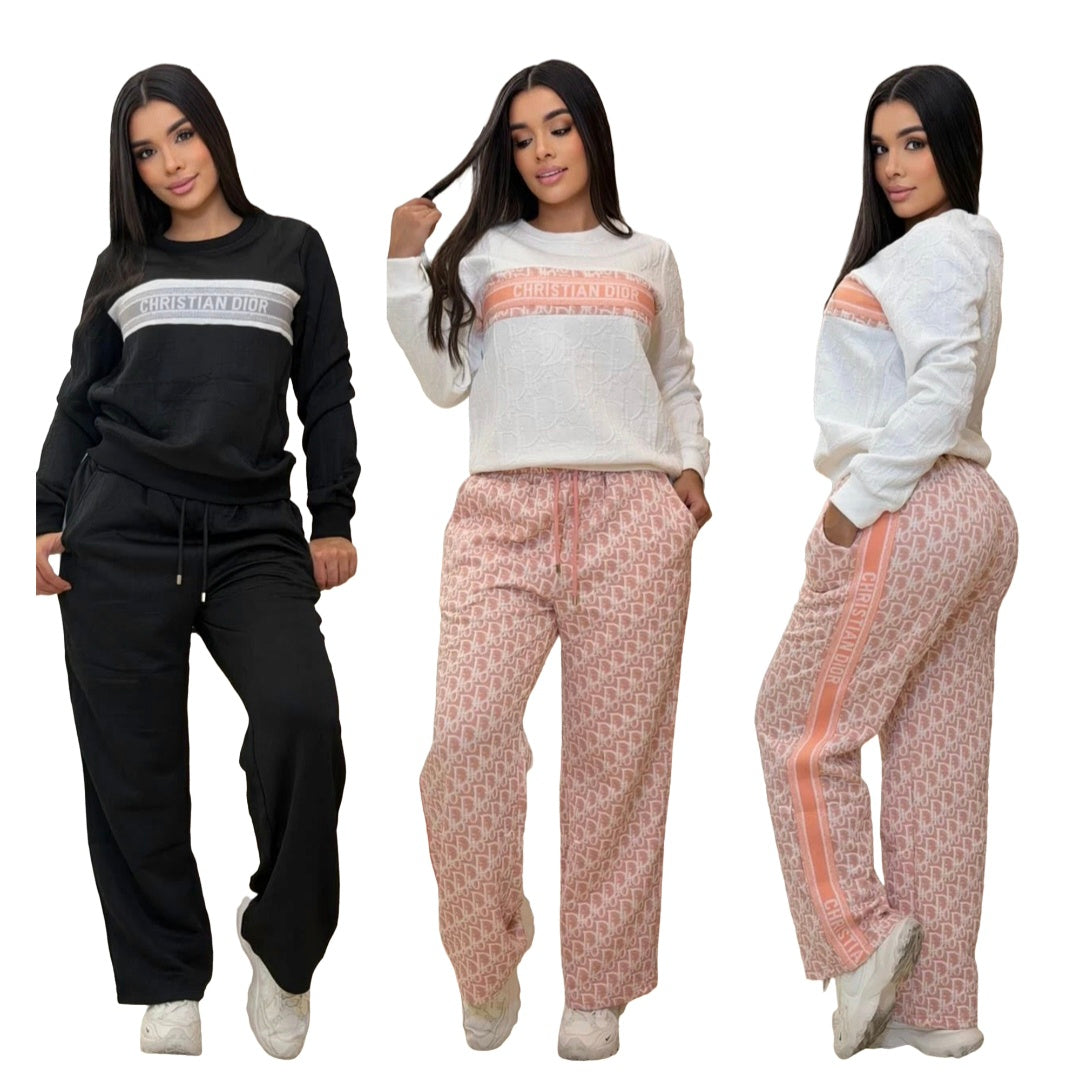 Lady Logo Sweatpants and sweatshirt 2 piece set