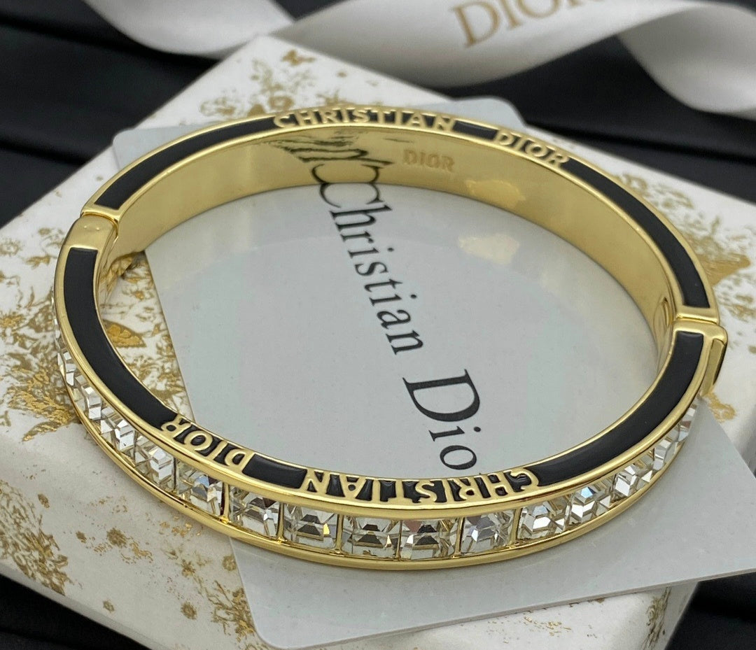 CD Logo Statement Bangle Bracelet