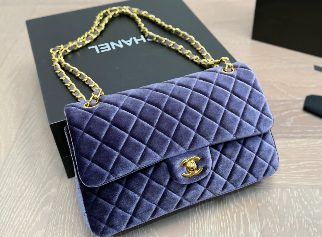 C Logo Velvet Single Flap Bag/ Crossbody