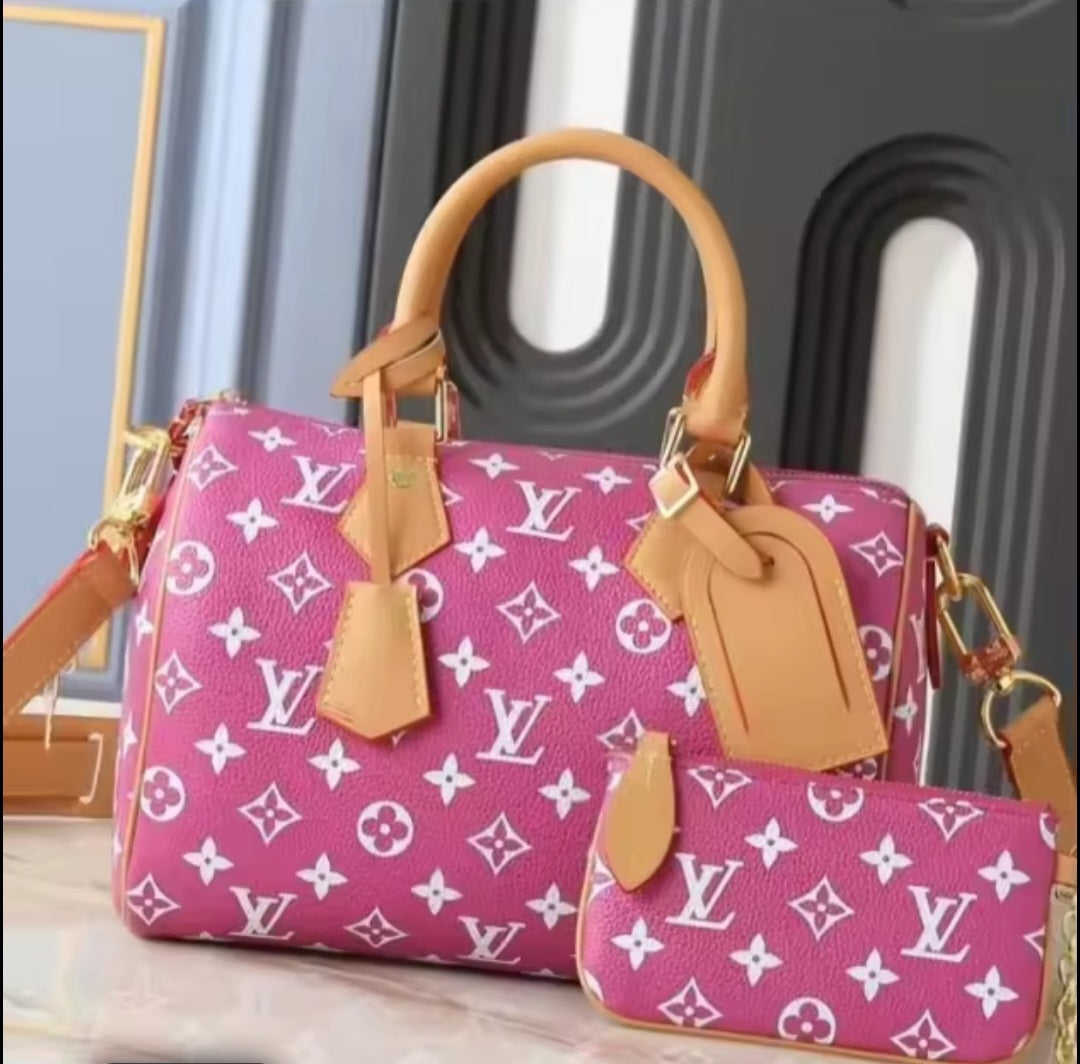 Pink Monogram Logo Bag Size SP 25 NEW