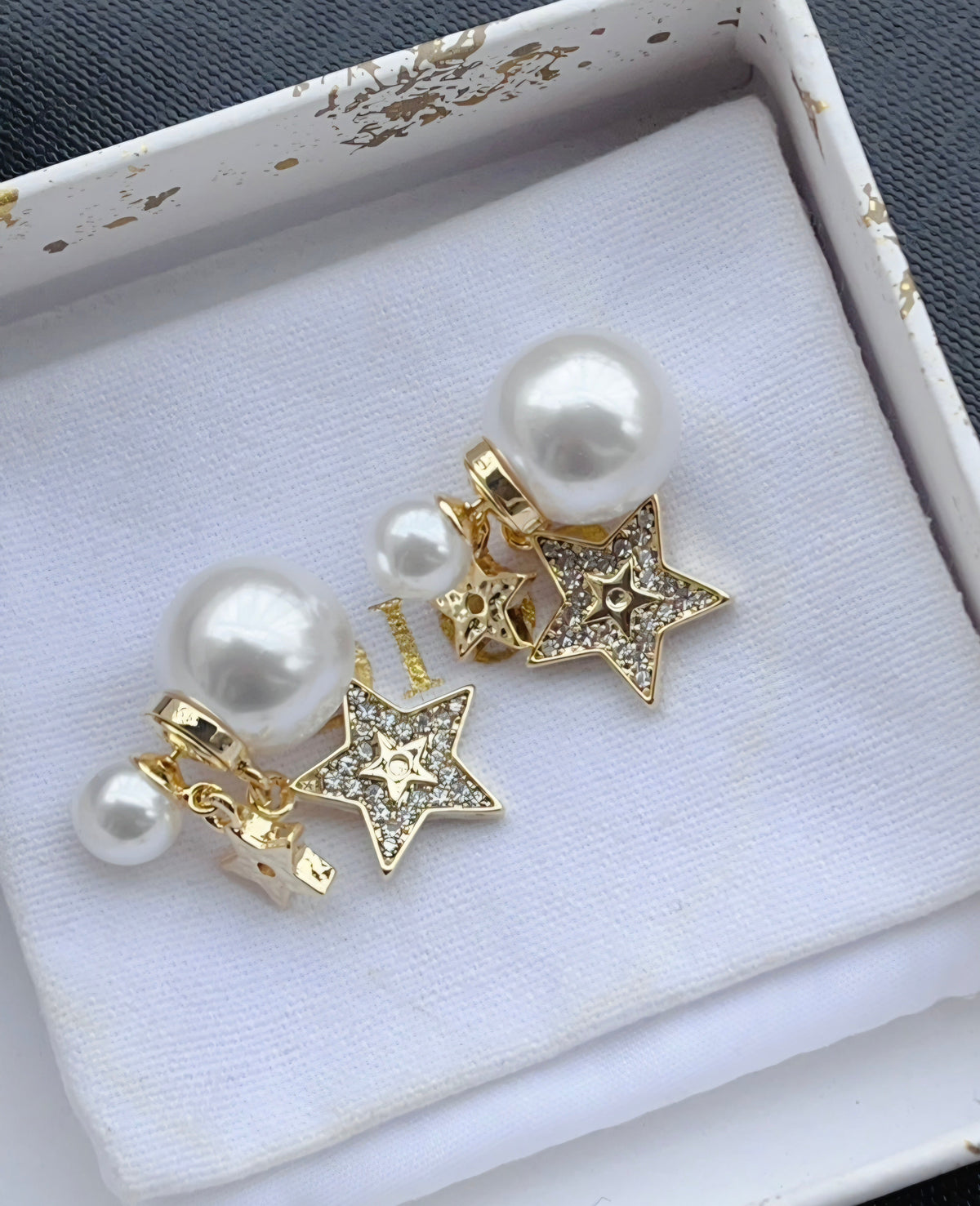 18K gold plated CD Logo Earrings