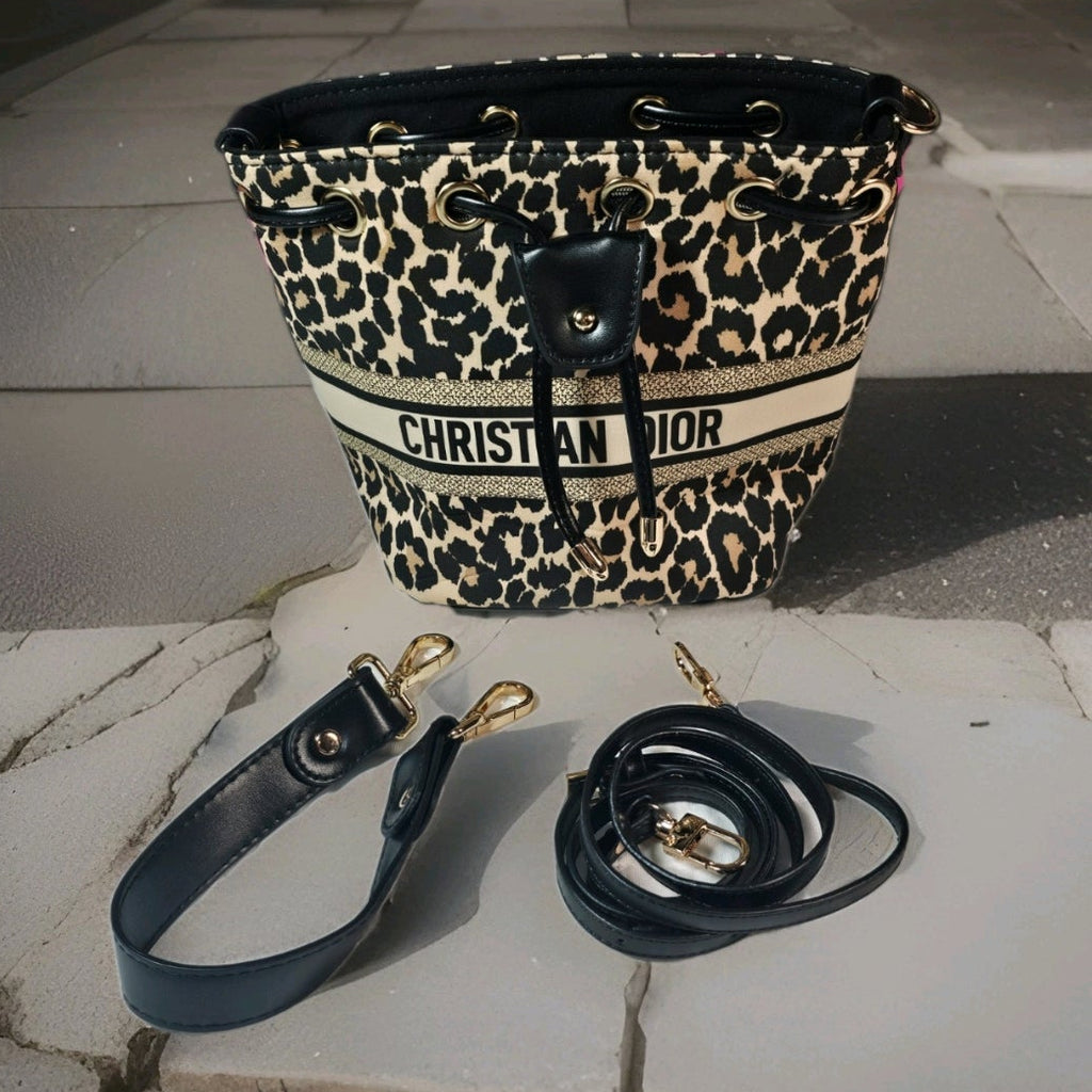 Dior Leopard print Convertible Crossbody Handbag