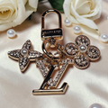 LV Gold Charm Keychain Bag Charm Accessory