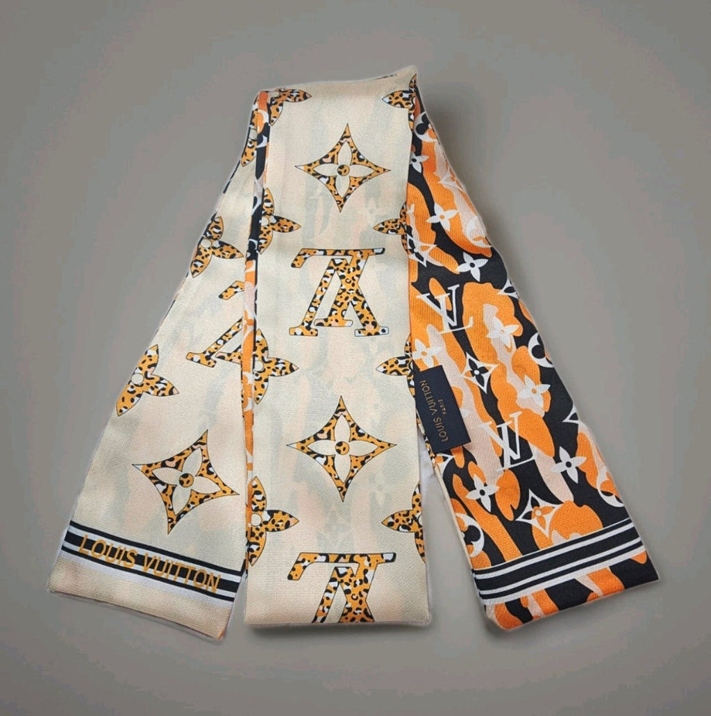 Louis Vuitton Labeled bag scarf / Hair Accessory Tagged 100% Silk