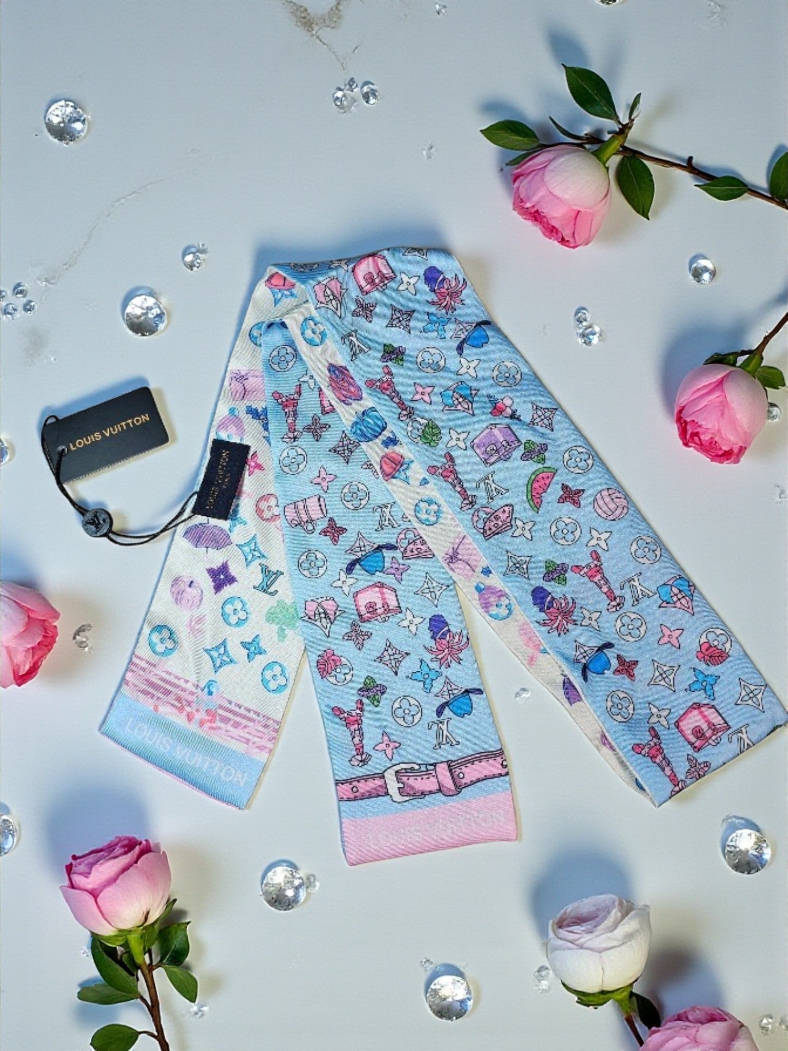 New Summer Winter LV Logo bag and hair Scarf
