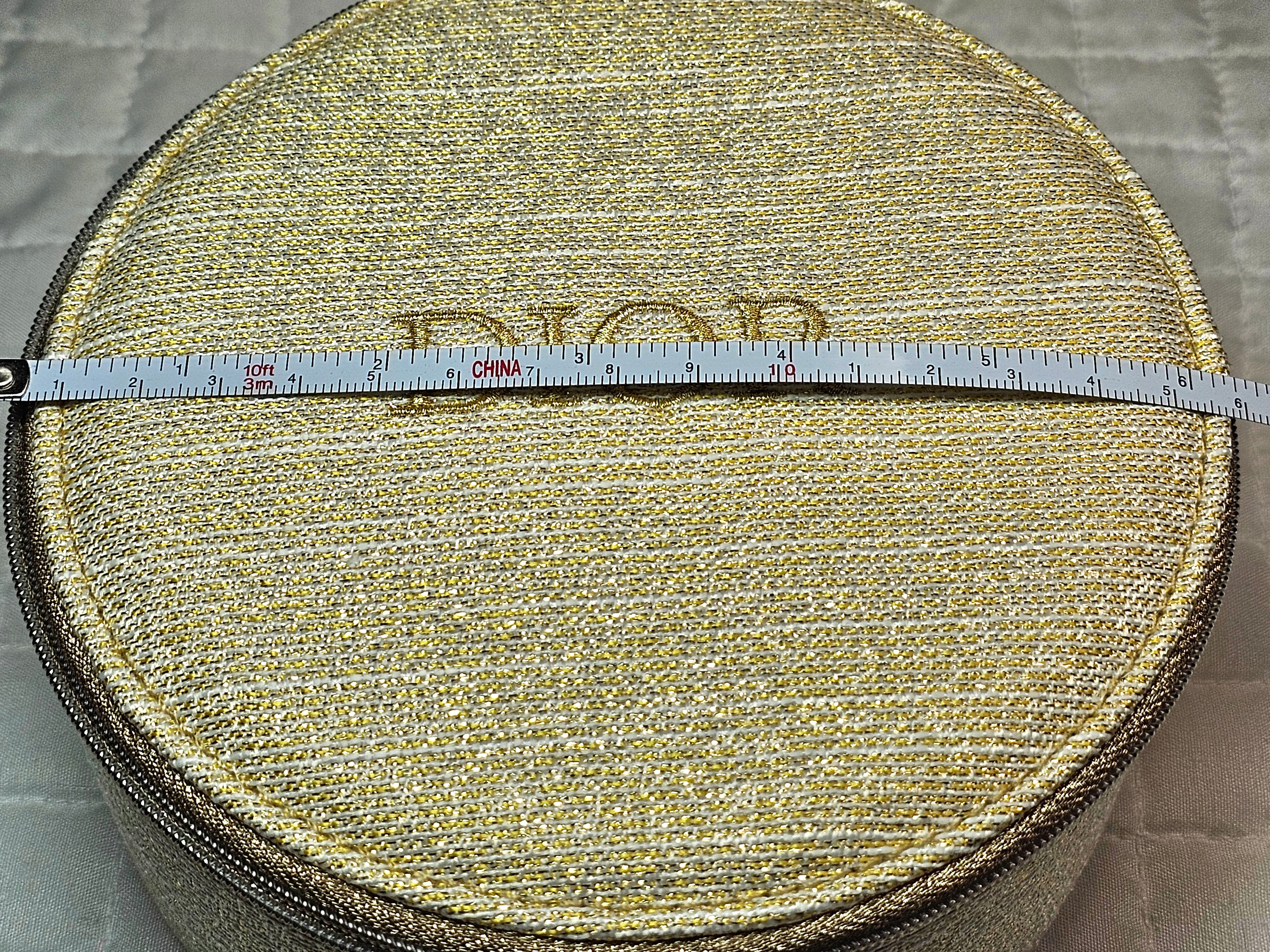 Special Edition Dior Large Round Gold Holiday Vanity with mirror NIB