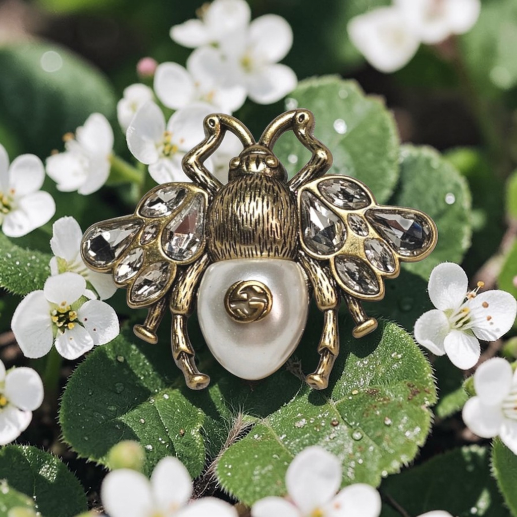 Gucci Bee charm Gold & Pearl Statement Brooch