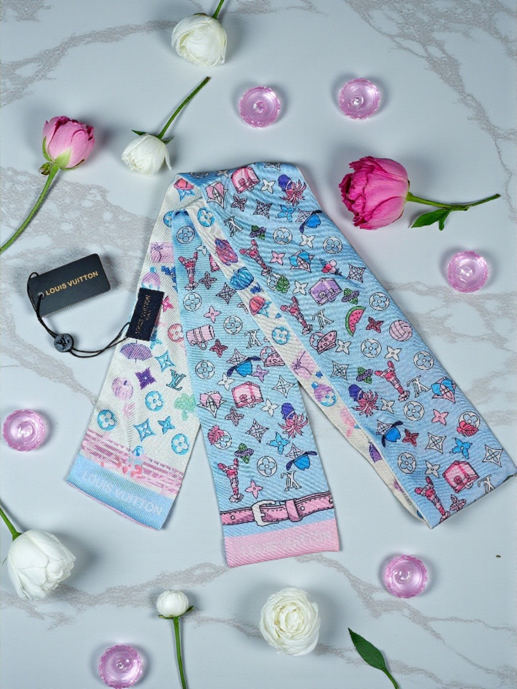 New Summer Winter LV Logo bag and hair Scarf