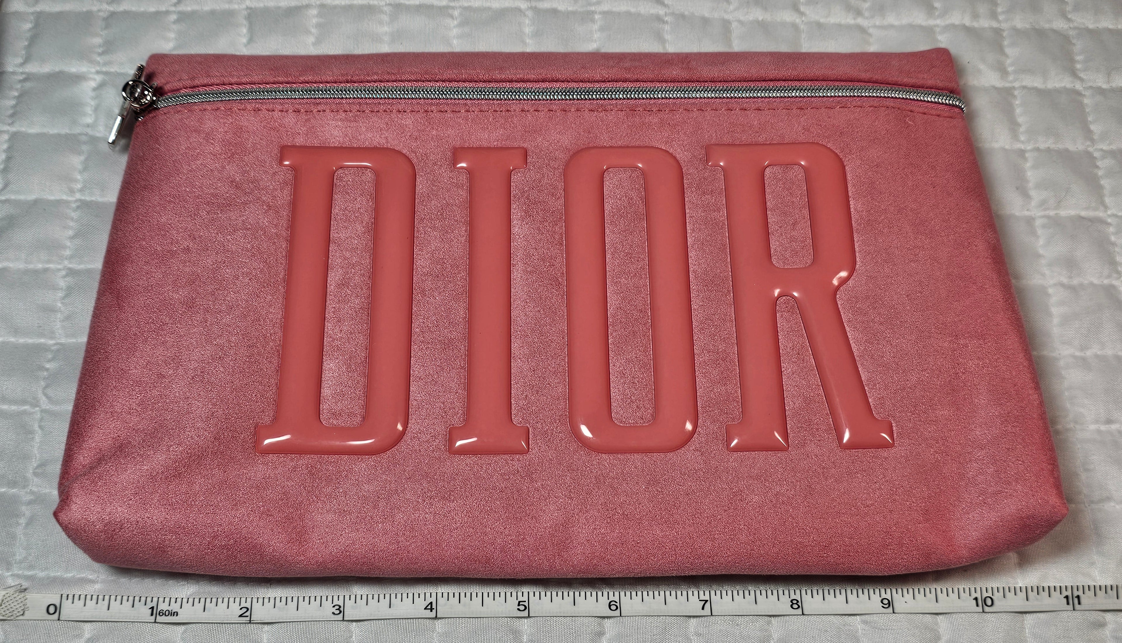 Dior Beautè Blush Pink Puffer Logo Makeup Bag New