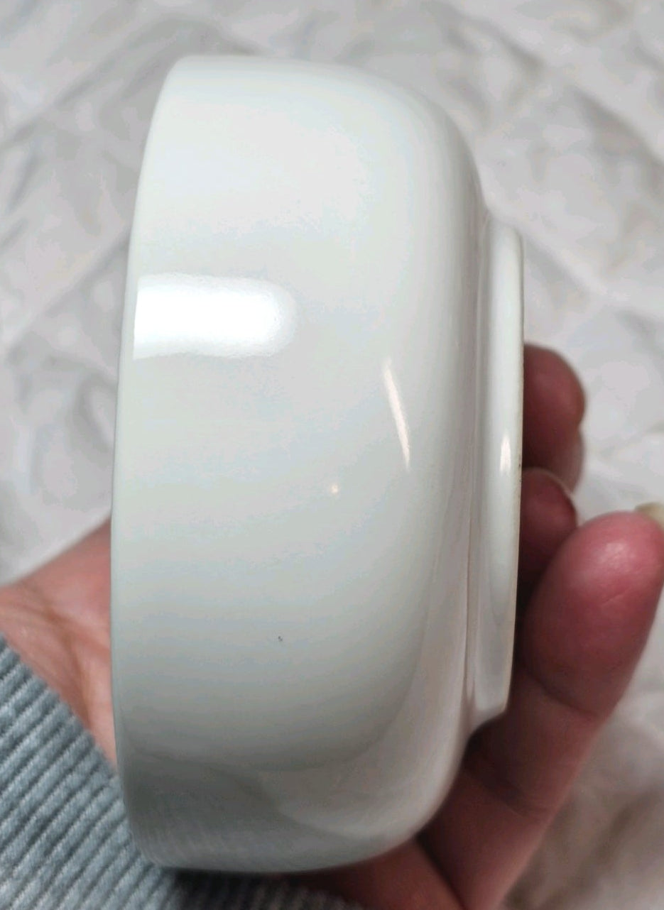 Custom designed Gucci Logo mini bowl White with Gucci multicolor floral Heart graphic