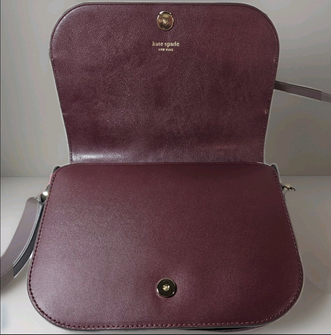 Kate Spade Burgundy Leather Crossbody Bag NWT
