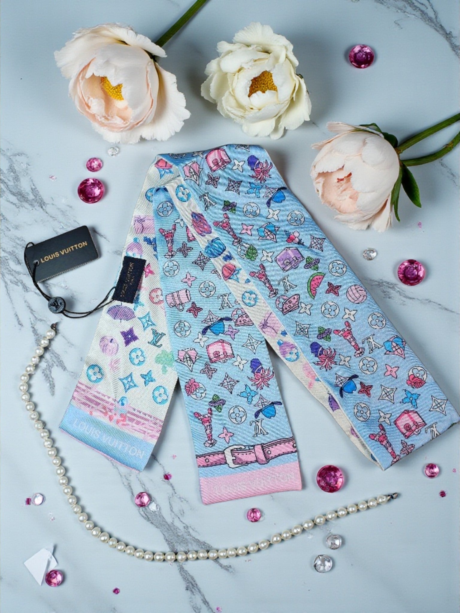 New Summer Winter LV Logo bag and hair Scarf