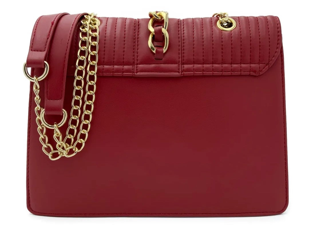 Badgley Mischka Red Chain Crossbody Bag NEW