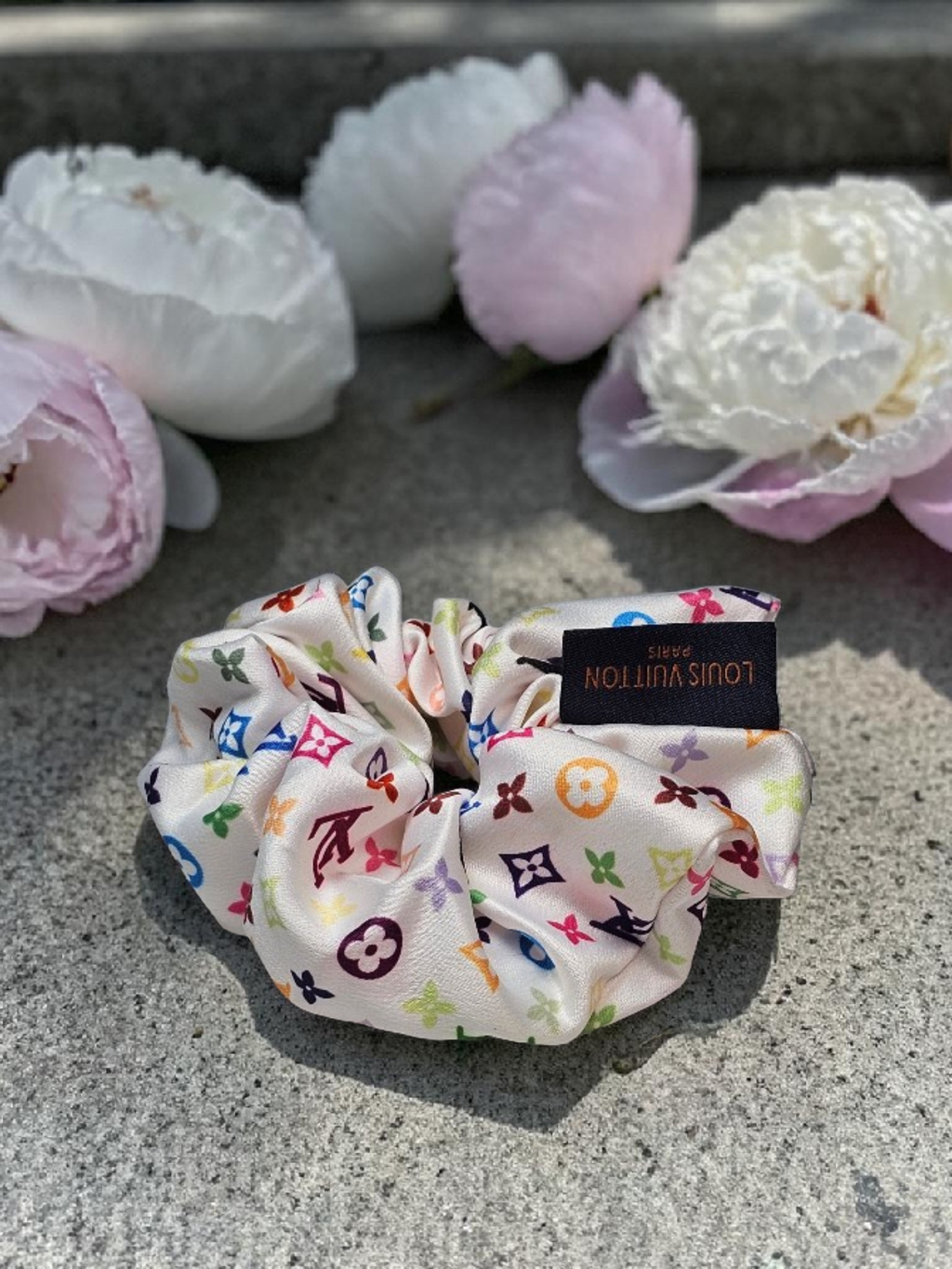 Logo x Murakami Logo Scrunchie White 100% Silk NEW Summer 2026