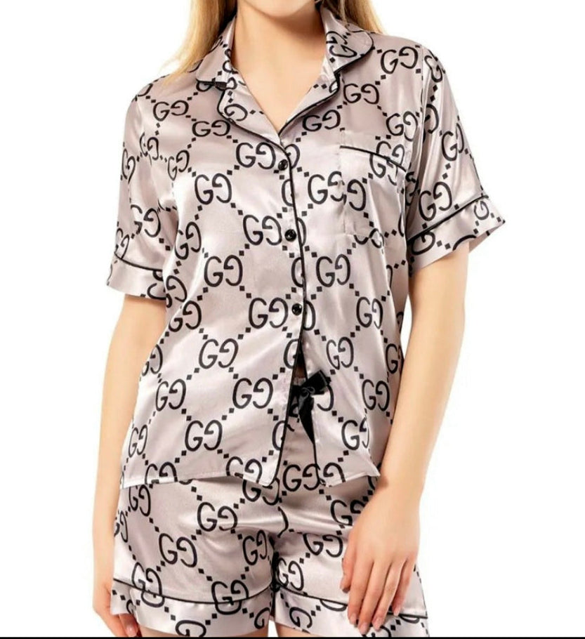 Pink G Monogram logo PJ set