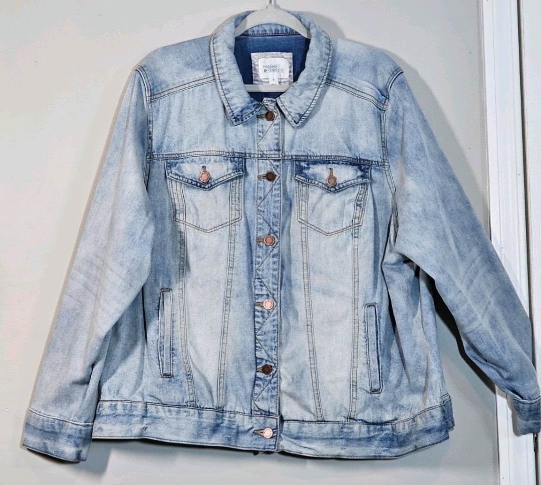 Market and Spruce Light Blue Denim Jacket Like New