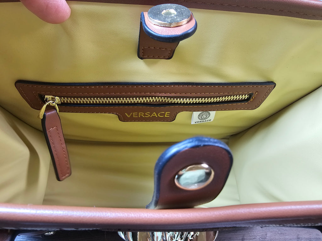 Medusa logo Large tote Bag NEW Tan/Beige