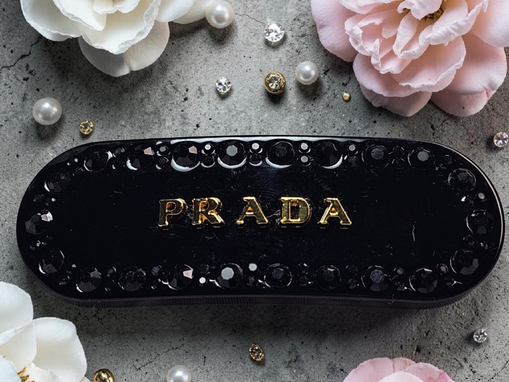 Black Gemstone Luxury Logo Sparkling Stone Hair Clip Spring