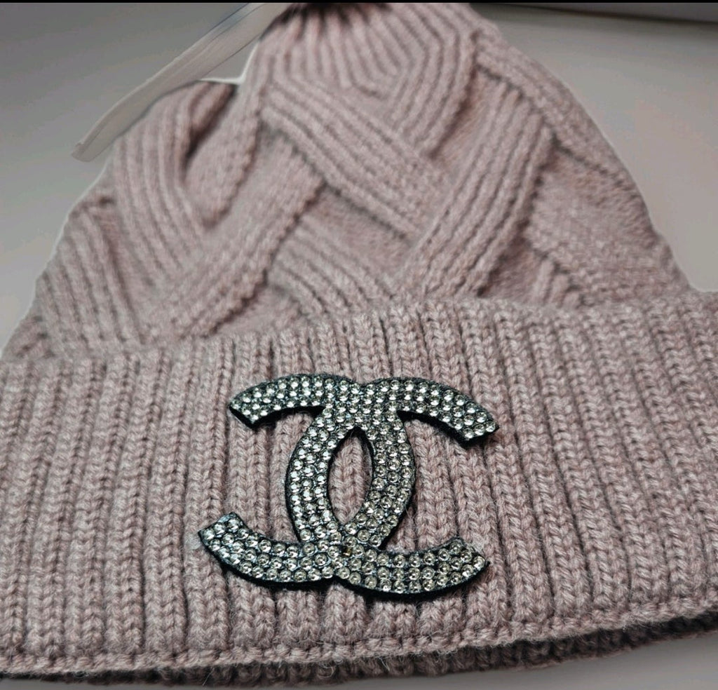 Chanel Beautè Blush Pink Beanie With Pom Pom NWT