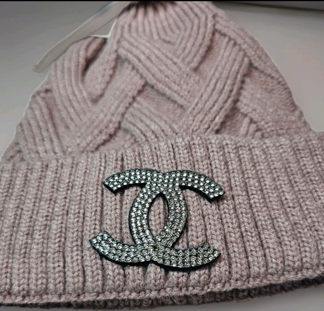 Chanel Beautè Blush Pink Beanie With Pom Pom NWT