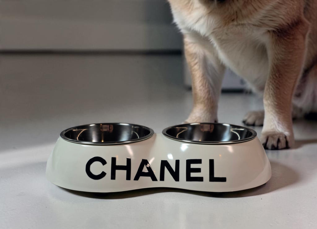 Luxury Pet Feeder 2 sided Black or White