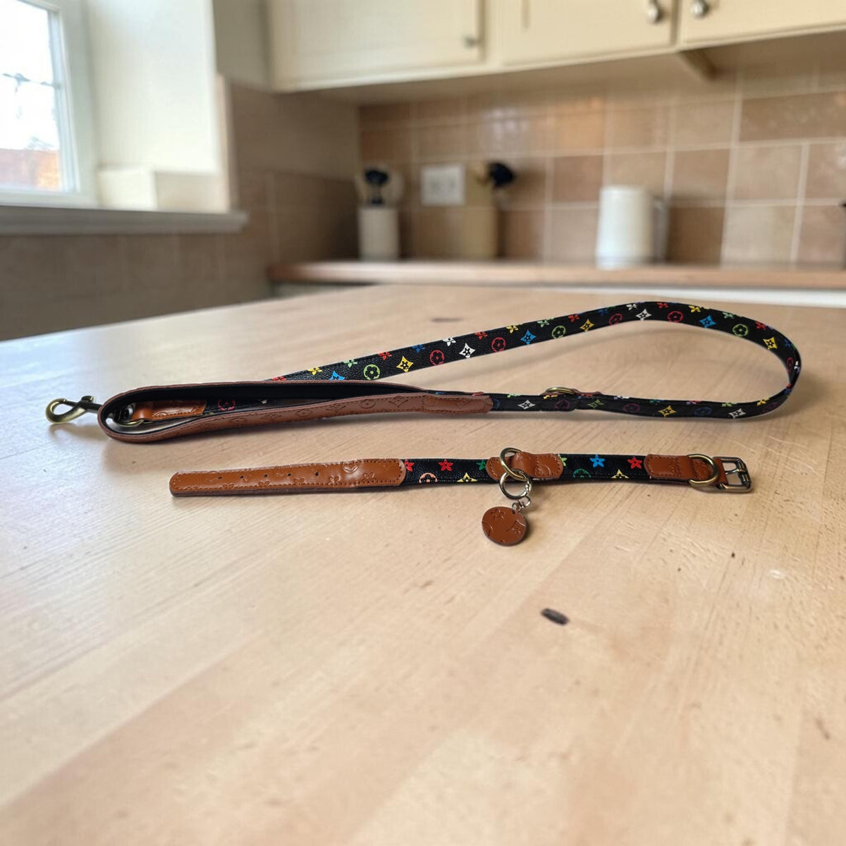 Luxe Puppy/ Dog Collar and Leash Set