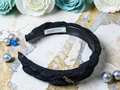 Luxury Logo charm Black Braided Headband Tagged New Summer