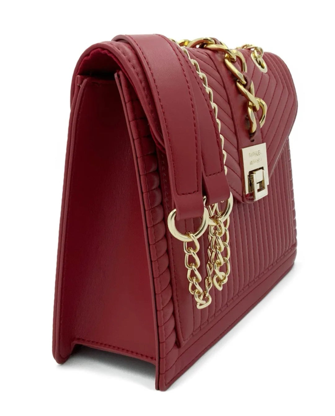 Badgley Mischka Red Chain Crossbody Bag NEW