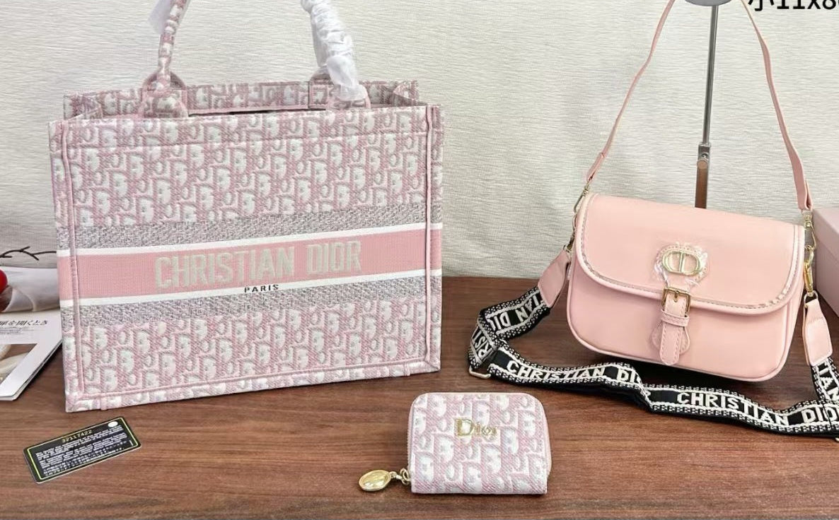 3 Pc Di Bag Set Pink Monogram